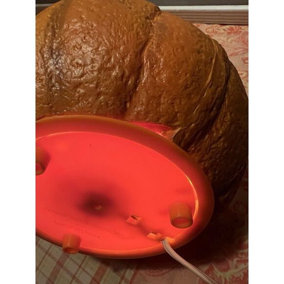 Vtg Gemmy Halloween Foam Light-Up Jack-o-Lantern Pumpkin Scared Cute Face Works! - Picture 13 of 13